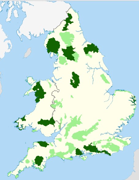English AONBs and NPs