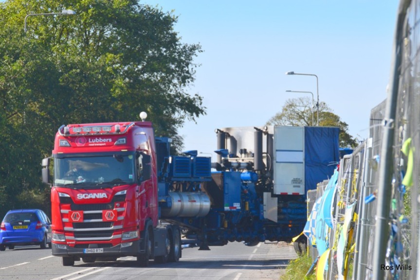 Equipment demobilised from Cuadrilla's Preston New Road shale gas site, 2 October 2019. Photo: Ros Wills